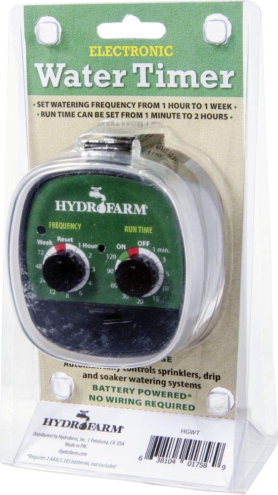 Hydrofarm HGWT Electronic Water Timer, Black and Green