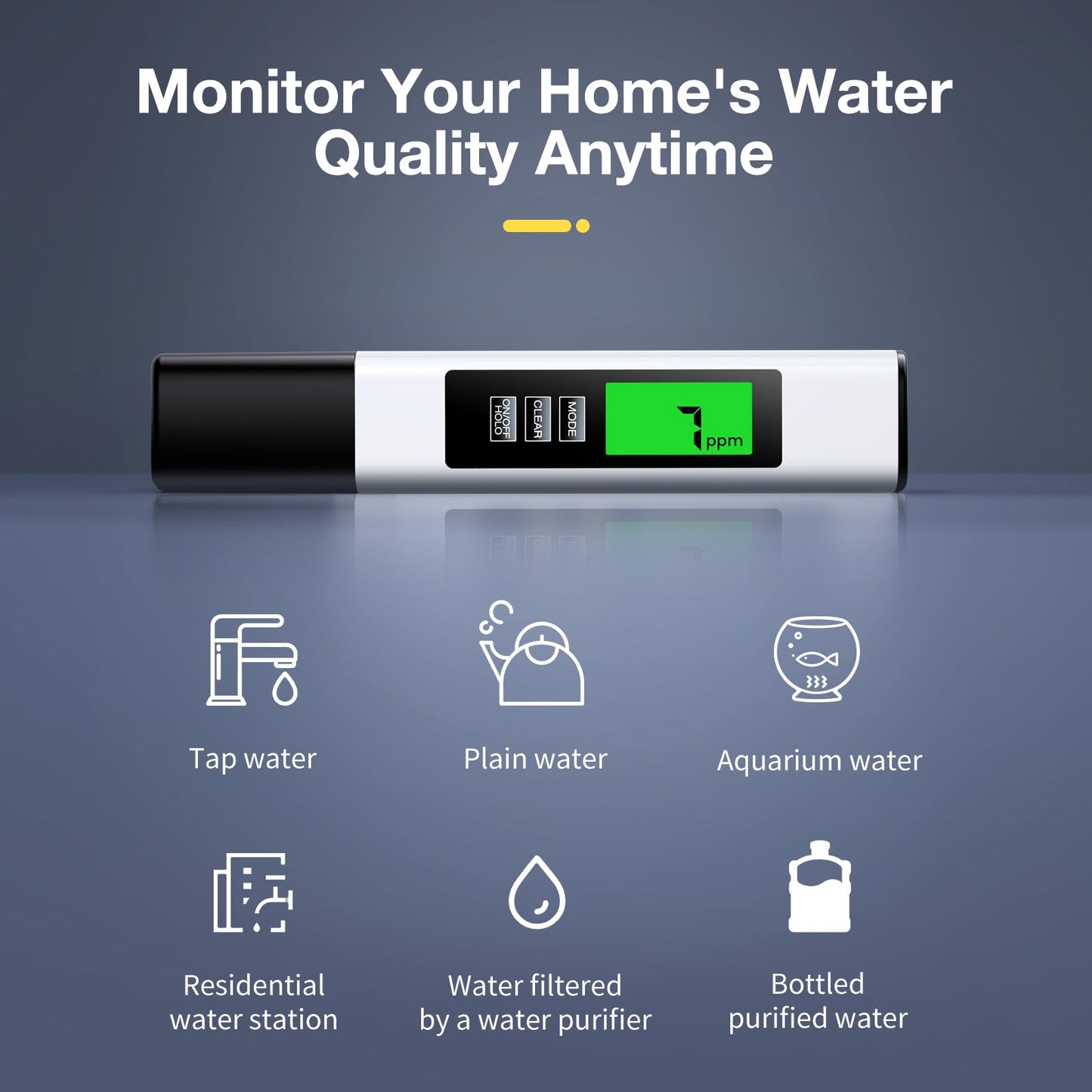 2025 All-New 4 in 1 Tds Meter Digital Water Tester - Accurate and Reliable TDS EC & Temp(°C,°F) Meter - 0-9999ppm - Professional Testing for Drinking Water, RO/DI System, Aquariums etc