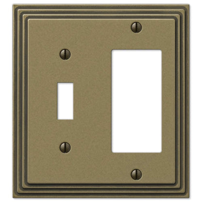 AMERELLE 84TRRB Wallplate, Rustic Brass