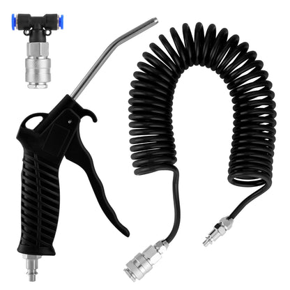 Fippy Truck Air Duster Gun with 5 Metre Recoil Air Hose, Air Seat Blow Dust Gun Heavy Duty Air Gun Cleaning Kit for Truck Semi Trailers