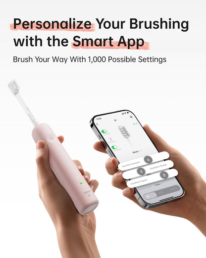 Laifen Wave Special Electric Toothbrush, New 2025 Version Oscillation & Vibration Sonic Electric Toothbrush for Adults with App, 2 Brush Heads, IP68 Waterproof Travel-Friendly (Misty Lavender)