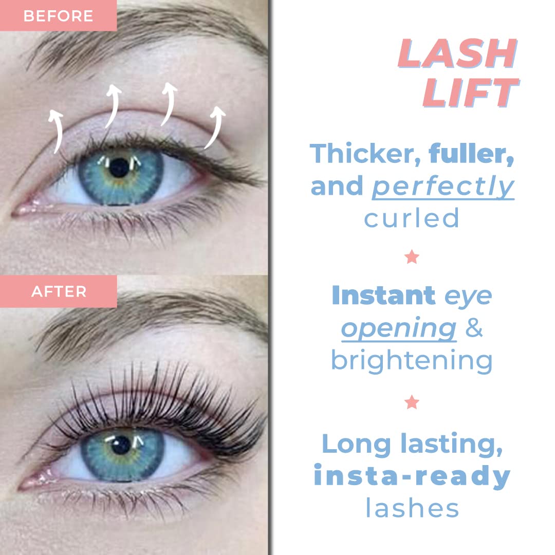 Lash Lift Kit | Professional Instant Perming, Lifting & Curling for Eyelashes | Semi-Permanent Salon & DIY Home Use | Includes Eye Shields, Pads, and Accessories