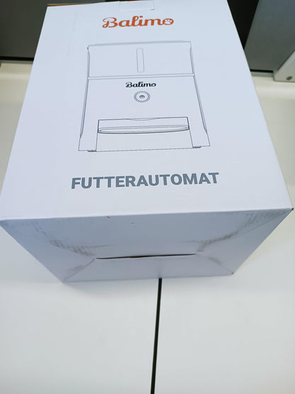 Balimo Automatic Cat Feeder, 3L, Stainless Steel Bowl, 1-6 Meals a Day, White
