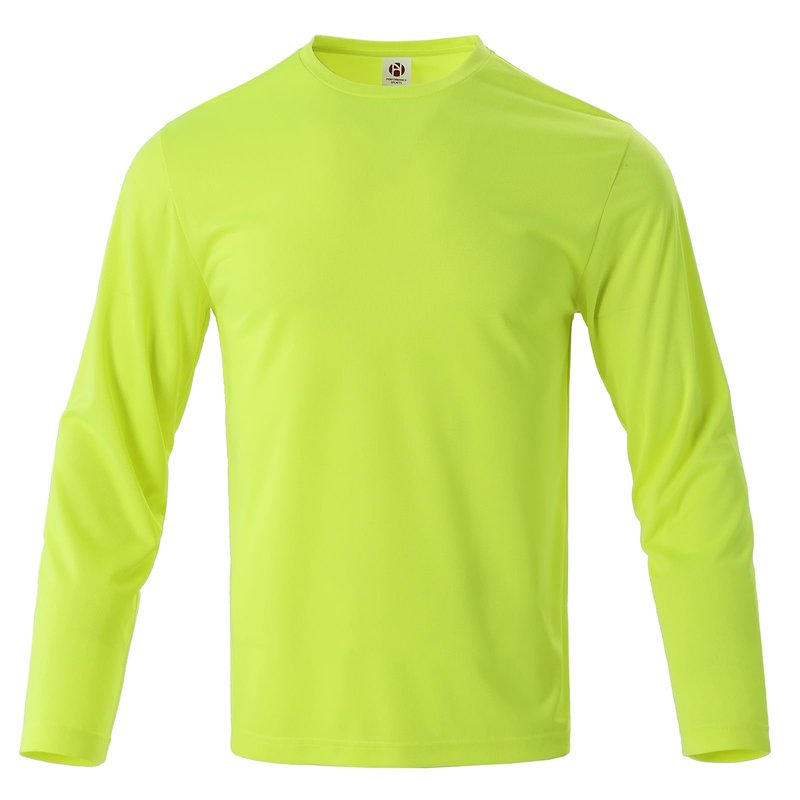 Facitisu 5 Pack Mens Long Sleeve T-Shirts Casual Crew Neck Tee Shirt Summer Soft Running Swimming Cycling Fishing Tops