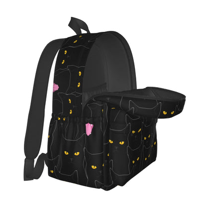 famliihw Black Cat Backpack Bookbag Laptop Backpacks Multipurpose Daypack for Boys Girls School Men Women Travel Hiking