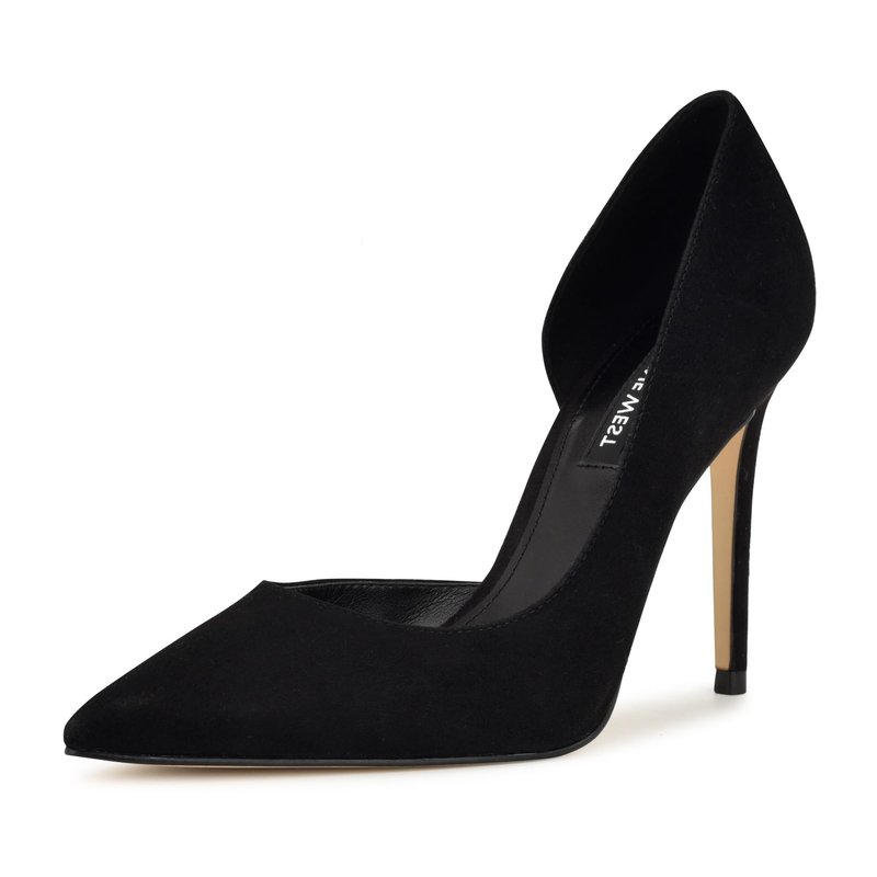 Nine West Women's Folowe Pump, Black Suede 008, 8