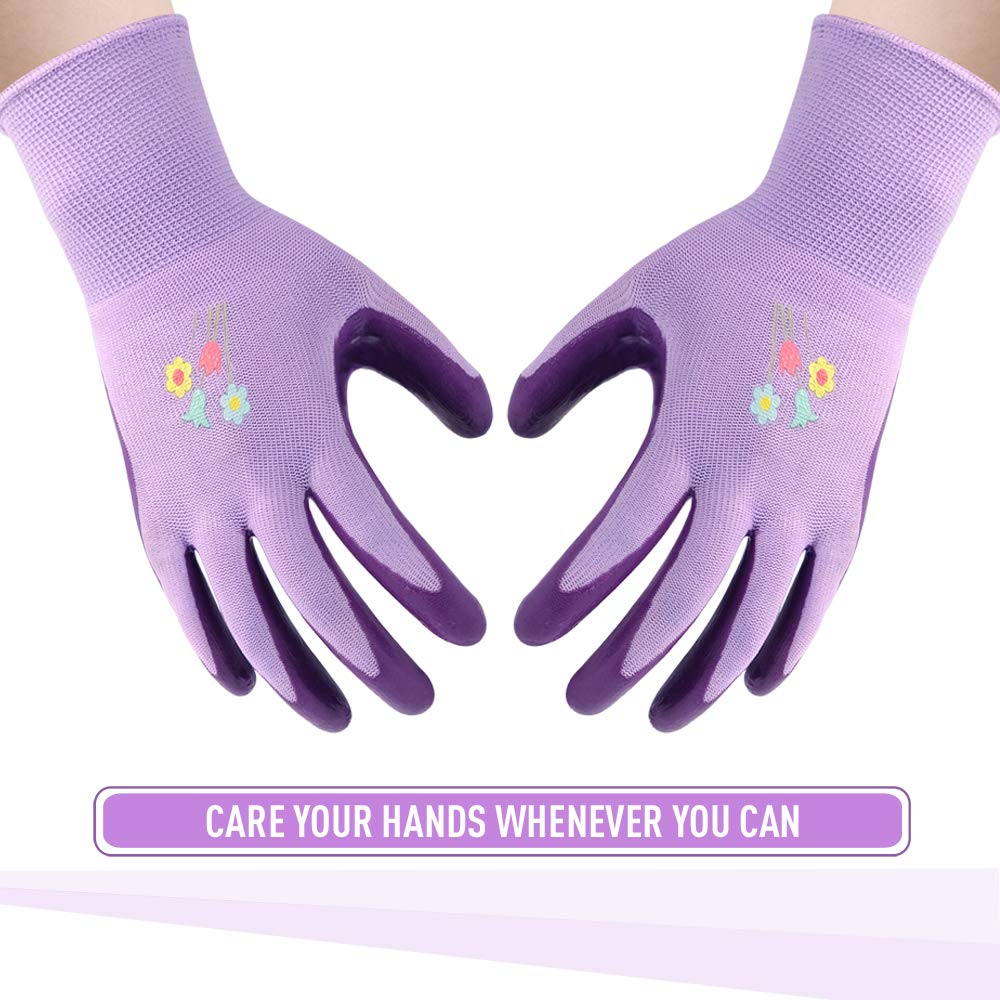 Jardineer Gardening Gloves for Women 6 Pairs, Ladies Gardening Gloves Medium, Garden Gloves Women for Yard, Cleaning, Fishing, Camping (Medium)