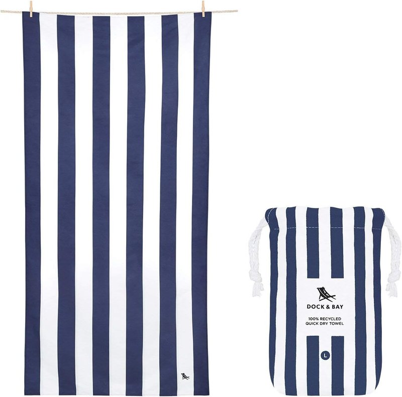 Dock & Bay Extra Large Beach Towel - Quick Dry, Sand-Free, Compact Design | 100% Recycled Material (200x90cm)
