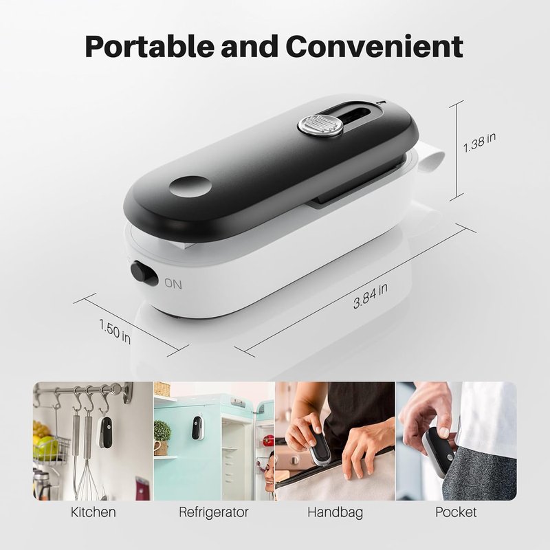 Mini Bag Sealer - 2 in 1 Heat Seal & Cutter | Portable Handheld Food Storage Tool for Snacks & Candies