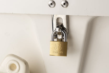 BRINKS - 40mm Solid Brass Keyed Padlock with 7/8” Shackle Clearance - Chrome Plated With Hardened Steel Shackle