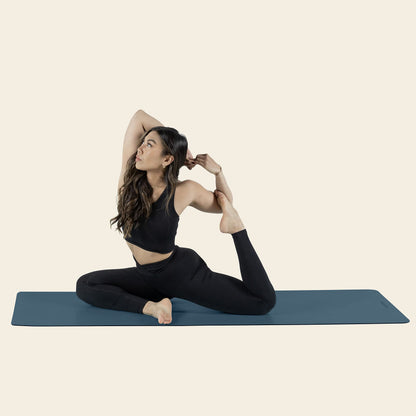 Retrospec Laguna 5mm Yoga Mat - Fitness Mat for Women, Men & Children, Slip-Resistant and Moisture Absorbing Exercise Mat for Home, Pilates, Yoga and Floor Workouts