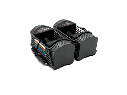PowerBlock Sport 24 Adjustable Dumbbells, 3-24 lb. Durable Steel Build, Innovative At Home Workout Equipment, All-in-One Strength Training