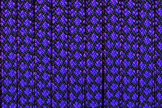550 lb Paracord - Durable Tactical Parachute Cord for Crafting, DIY, Camping | Acid Purple Diamonds, 50 Feet