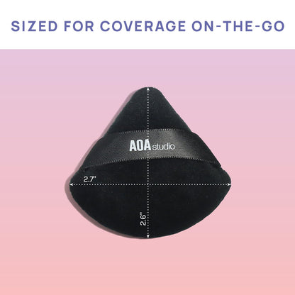 AOA Studio Velvet Puffs Makeup Puff Set of 6 Loose Powder Body Powder, Velour Makeup Blender Sponge Foundation Blending Sponges Set Beauty Makeup Tools(Black/Peach)