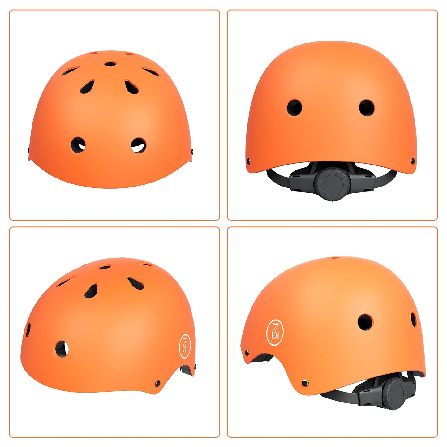67i Bike Helmet for Adults & Kids 8-14 - Adjustable L (22.83”-23.82”) Lightweight Ventilated Cycling Helmets with 11 Vents (Orange)