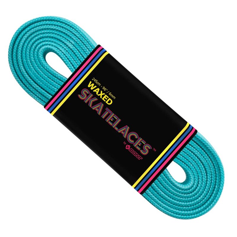Bont Skates Waxed Laces - 6mm & 8mm - 47" 71" 79" 96" 108" - Pool Party Blue (8mm Wide / 71 inch / 180cm)