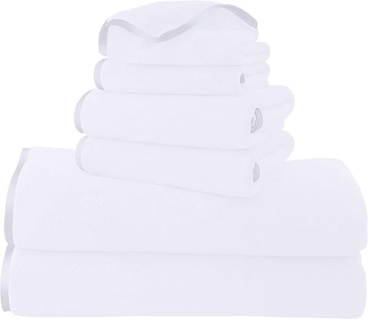 TENSTARS Luxury Silk Hemming Towel Set