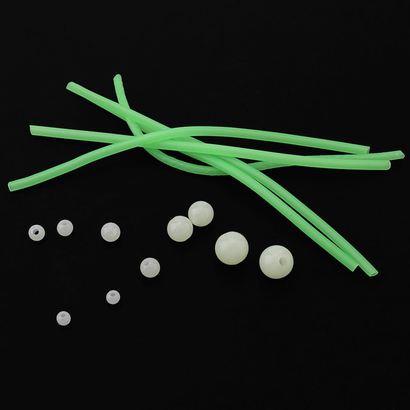 OriGlam Luminous Fishing Beads Glow Fishing Beads Fishing Rigs & Luminous Tube Line, Luminous Rigging Tube Fishing Angling Glow Tubing Tool for Fishing Rigs