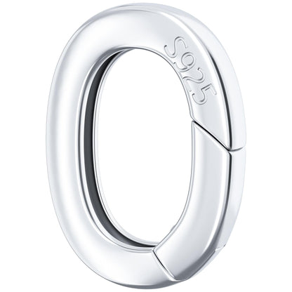 HINZIC 925 Sterling Silver Oval Necklace Shortener Clasp Hypoallergenic Tiny Carabiner Snap Clip Valentines Wedding Bracelet Ring Connector Lock for Women Jewelry Making