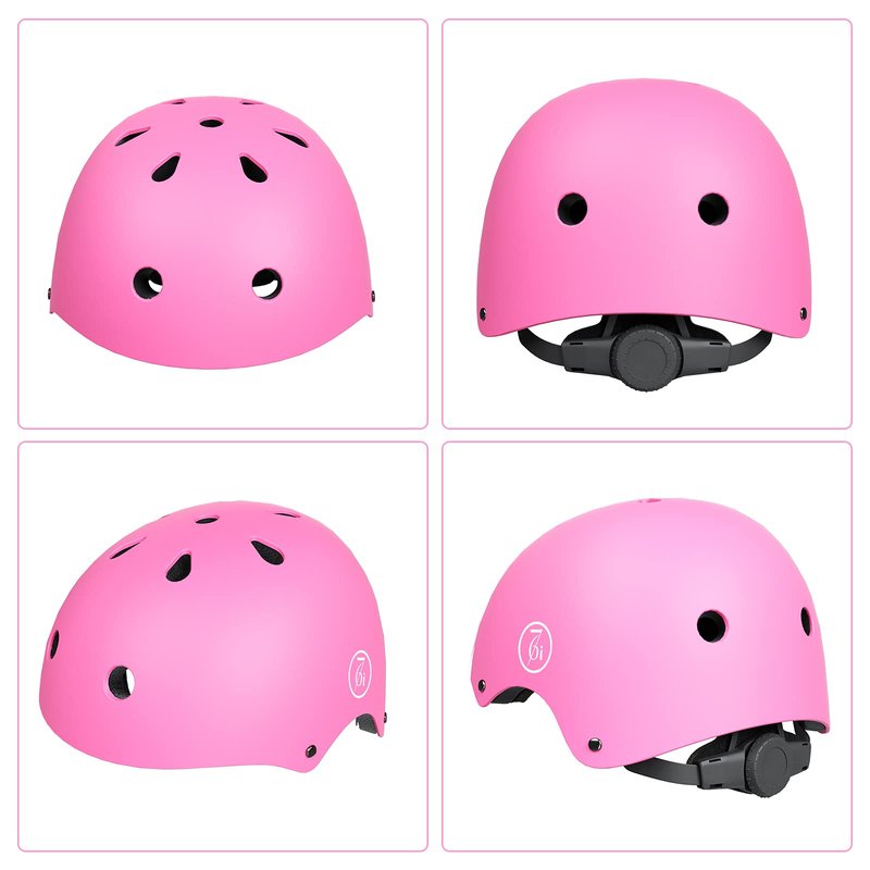 67i Bike Helmet for Adults Scooter Skateboard Helmet Cycling Bicycle Helmets for Men Women Youth Lightweight Adjustable for Multi-Sports Skateboarding with 11 Vents (L, Pink)