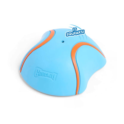 Chuckit! Indoor Super Slider Self-Fetch Squeaky Toy for Dogs - Glides Harmlessly On Most Surfaces - Fun Dog Toys to Keep Them Busy - For Small, Medium, and Large Breeds - Durable Rubber
