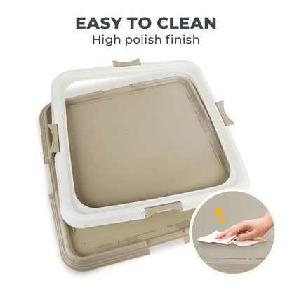 PAWISE Puppy Pad Tray Dog Toilet Tray Pet Pee Pad Holder,Portable Puppy Training Pad, Indoor Dog Litter Tray for Dogs/Cats,60 * 60 cm