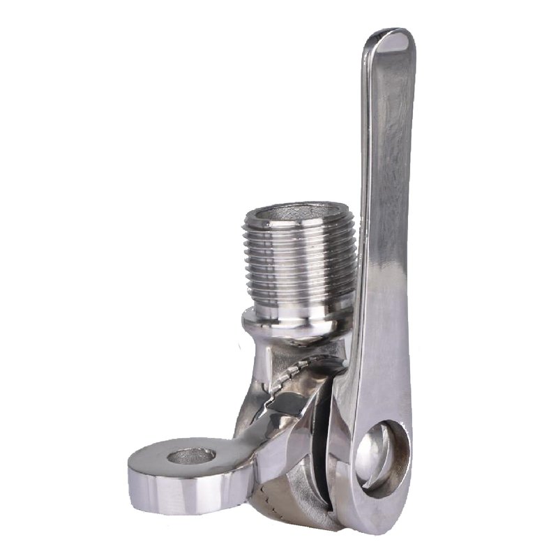 NovelBee Marine VHF Antenna Mount,316 Stainless Steel Antenna Adjustable Base Bracket Holder for Boats