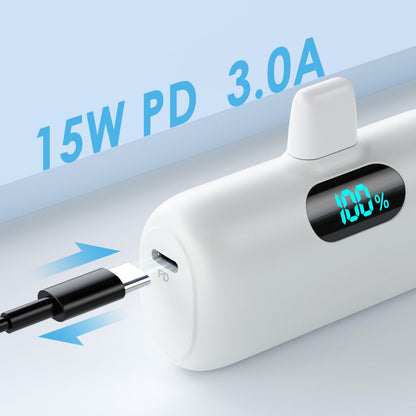 Small Portable Charger for iPhone,Upgraded 5000mAh PD Fast Charging Power Bank,Mini Battery Pack Backup Charger Compatible with iPhone 14/14 Pro Max/13/13 Pro/12 Pro/11/XS/XR/X/8/7/6 etc-Black