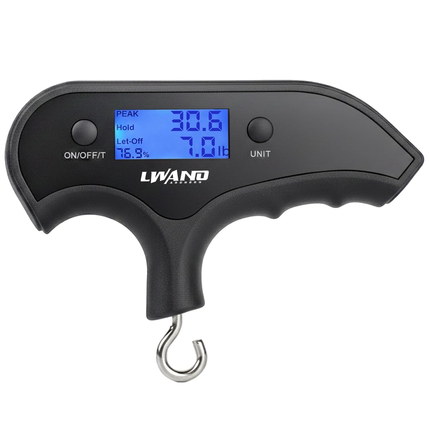LWANO Bow Scale, 110lbs High-Accuracy Archery Compound Bow Draw Weight Scale with Peak/Hold/Let-Off Function