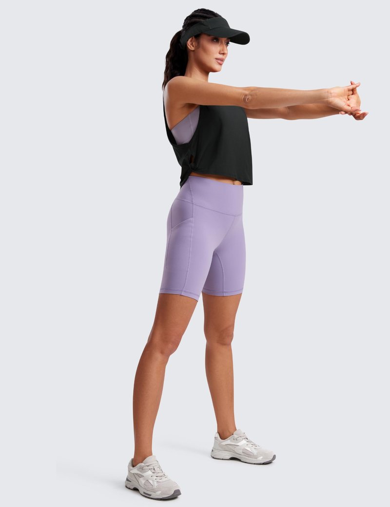 CRZ YOGA Pima Cotton Large Armhole Tank Tops for Women - Workout Sport Athletic Yoga Running Gym Loose Crop Sleeveless Shirts Black Medium