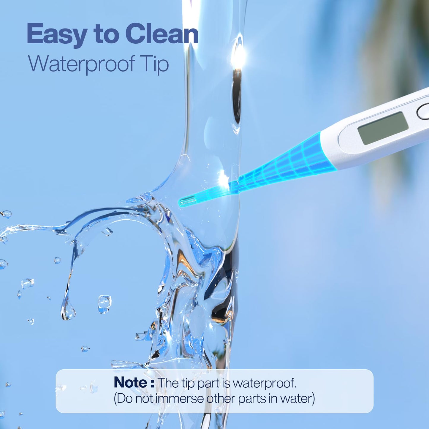 Boncare 10 Seconds Oral Thermometer for Adults and Kids - Accurate & Safe Rectal Thermometer for Baby with Fever Alarm, Digital Thermometer FSA HSA Eligible (Light Blue)