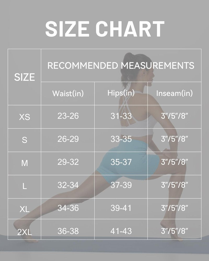 Moozava Womens 8" Gym Biker Shorts with PocketHigh Waisted Tummy Control Quick Dry Spandex Booty Shorts for Workout Athletic Yoga Running Black XS