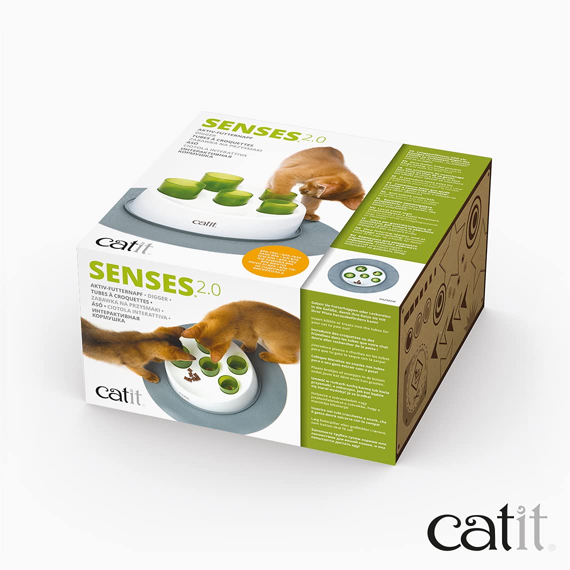 Catit Senses 2.0 Digger Interactive Slow Feeder - Turn Mealtime into Play Time