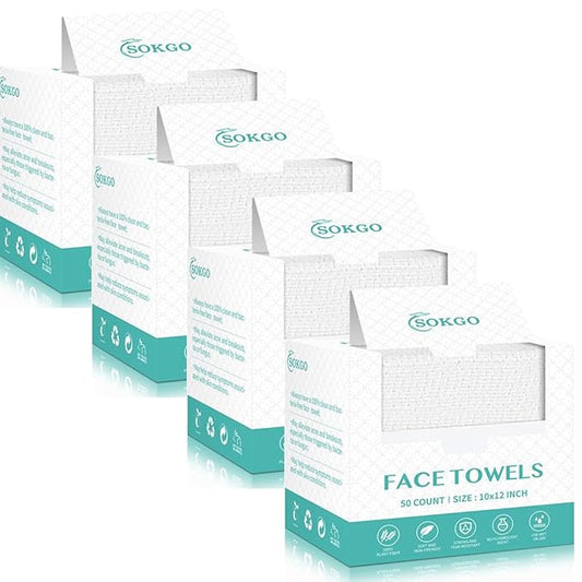 Disposable Face Towels, Facial Cleansing Cloths, Extra Soft Makeup Removing