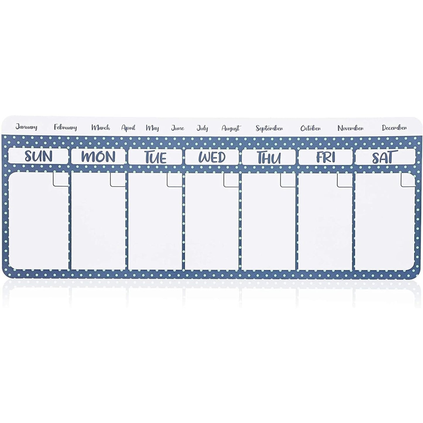 Juvale Magnetic Fridge Calendar, Dry Erase (11 x 4.2 Inch, 4 Pack) - Magnetic Calendar for Refrigerator