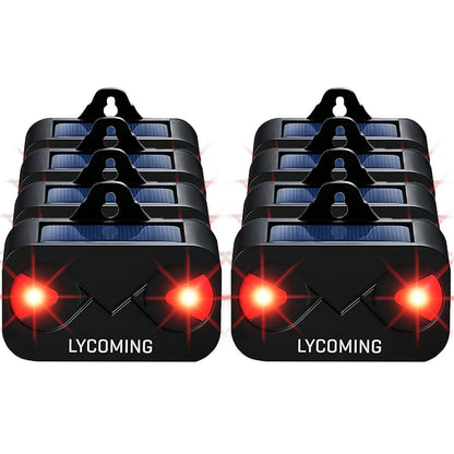 Lycoming Nocturnal Animals Coyote Deterrent Skunk Raccoon Deer Repellent Devices Solar Predator Control with Red LED Strobe Lights for Outdoor Yard Garden 8 Pack