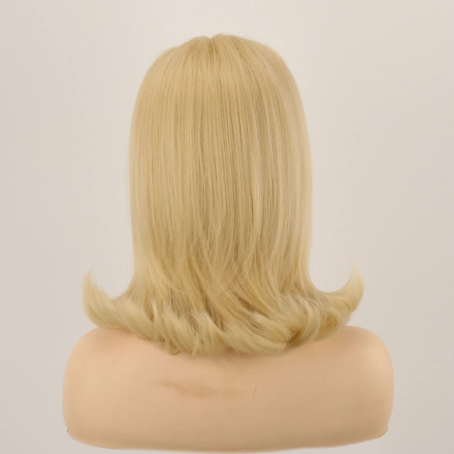 QACCF Blonde Beehive Wig 70s Pinup Pelucas 60s Beehive Style Vintage Look Halloween Costume Women Wig wtih Bang (Blonde)