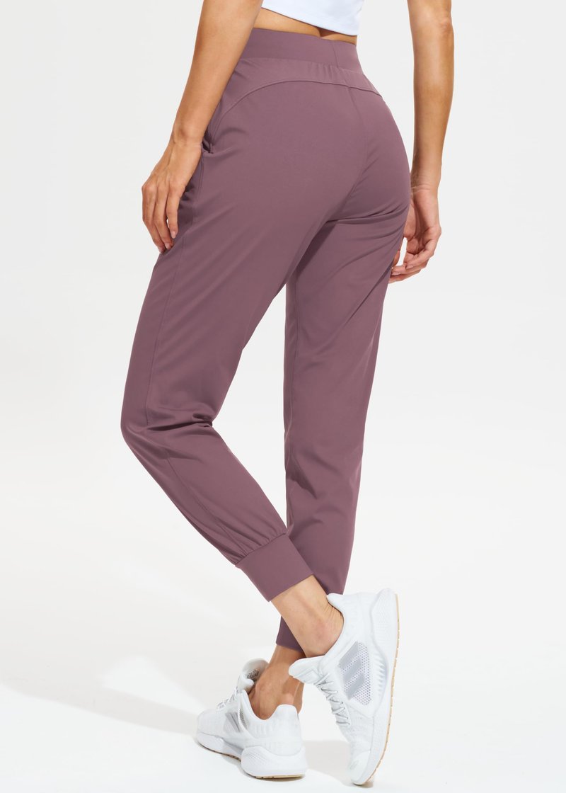 Libin Women's Joggers Pants Athletic Dance Sweatpants with Pockets Running Tapered Casual Pants for Workout,Lounge, Vintage Purple L