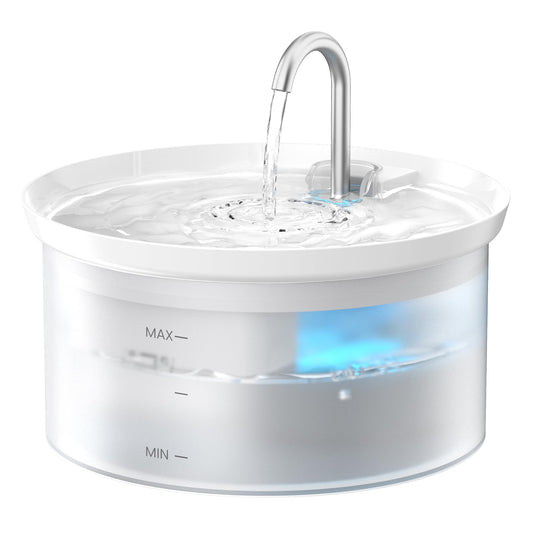 Cat Water Fountain: 88Oz Pet Water Fountains Indoor 24/7 Running Water Supplies Dispenser for Drinking Dish Automatic Dog Waterer Bowls Flow Ultra Quiet Pump with Filters Faucet Bottle Watering(White)