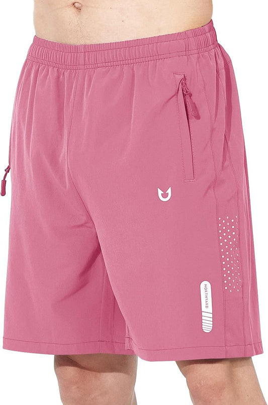 NORTHYARD Men's Athletic Running Shorts - Quick Dry Lightweight Gym Wear | 7"/9"/5" with 3 Zipper Pockets