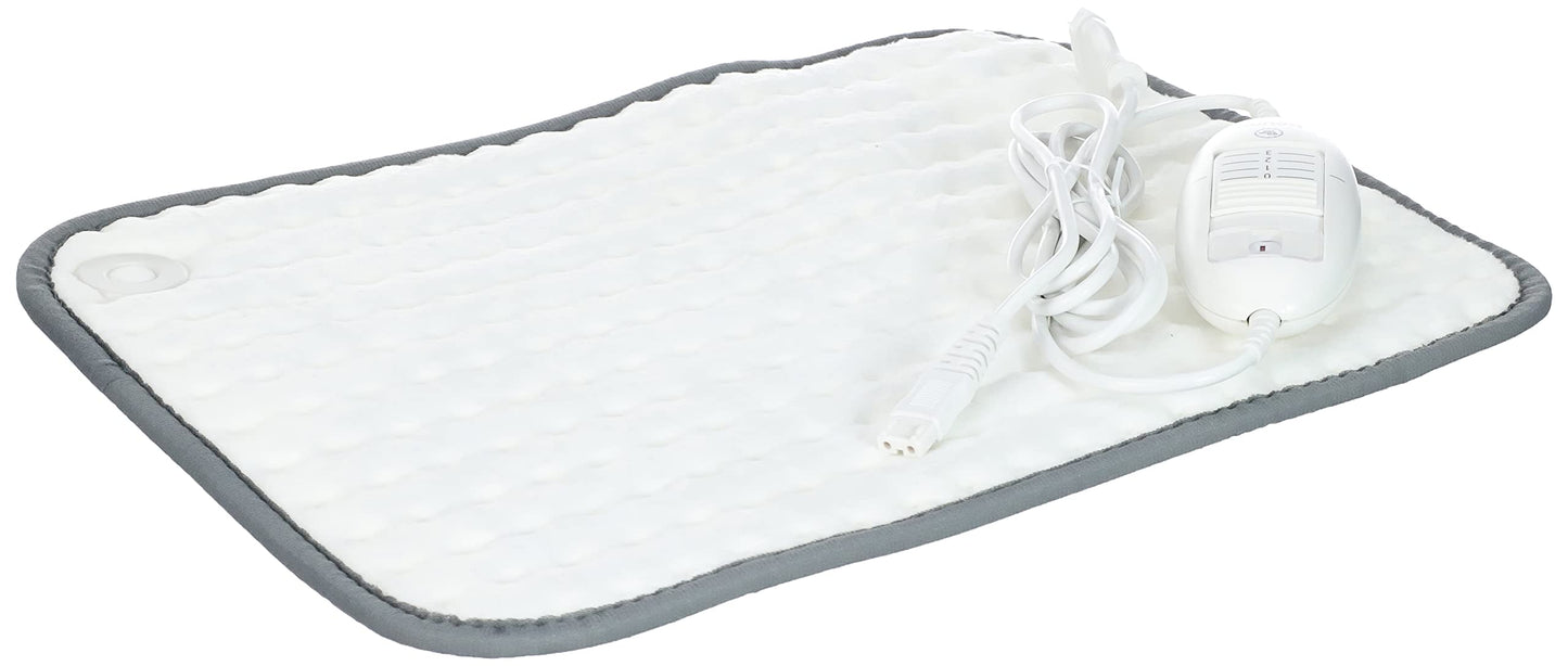 Beurer HK 41 Heating Pad Cuddly Heat Pad with 3 Temperature Settings and Automatic Shut-Off, Machine Washable, Made in Europe, White/Grey