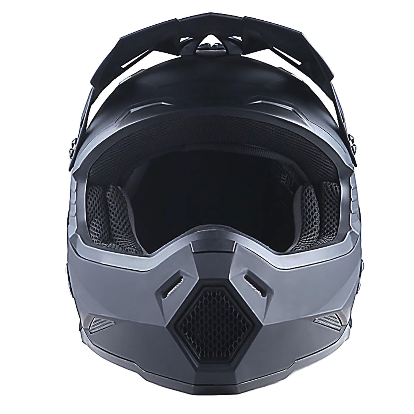 1Storm Adult Motocross Helmet BMX MX ATV Dirt Bike Four Wheeler Quad Motorcycle Full Face Helmet Racing Style: HF801 Matt Black