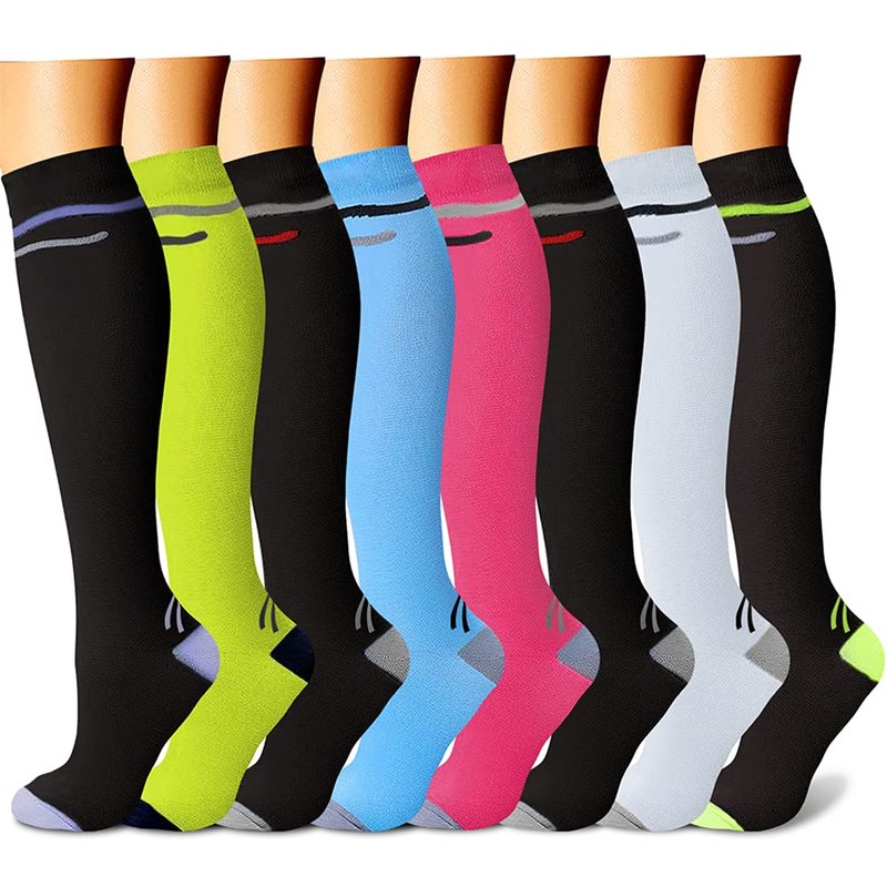 CHARMKING Compression Socks for Women & Men Circulation 15-20 mmHg is Best Graduated Athletic for Running, Flight Travel, Support, Pregnant, Cycling - Boost Performance, Durability (L/XL, Multi 11)