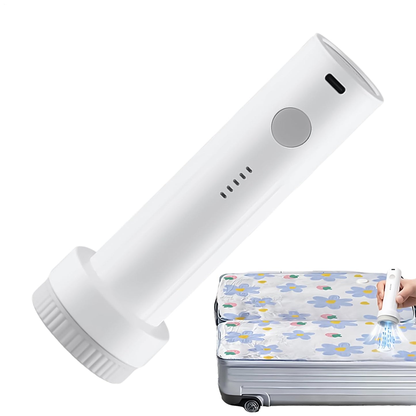Cordless Electric Vacuum Pump, Vacuum Pump for Storage Bags, 6000Pa Air Compression Machine, Vacuums Pumps, Portable USB Pumps for Clothes Blankets Shirts Coats Scarf Jacket Pant Travel