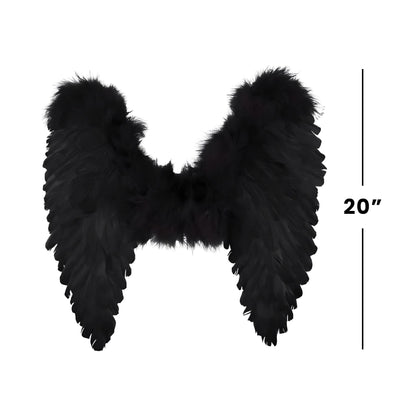 Boland Black Wing for Adults - Durable, Lightweight, Perfect for Costumes, Cosplay, Halloween & Themed Events, Adjustable Fit