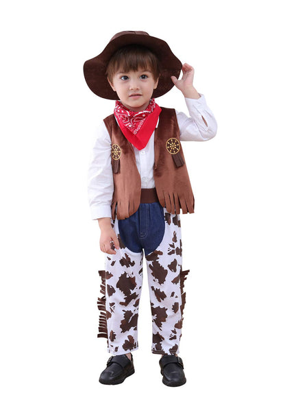 LXKIKMM May's Baby Western Cowboy Style Kids Costume Set Cosplay Costume 12-18 Months