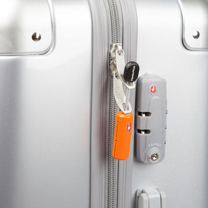 TSA Approved Luggage Locks with Keys for Travel – Flexible Ultra Secure Mini Key Padlock & Metal Zinc Alloy Material – Orange