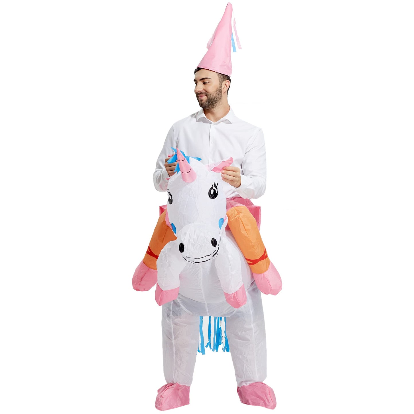 TOLOCO Inflatable Costume for Adults Unicorn Costume Blow up Costume Adult Halloween Costumes for Men