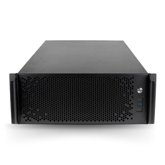 Quiet Rackmount Computer (RTX 5090 32GB, 4.3-5.7 GHz AMD Ryzen 9 9950X Processor, 96GB RAM, 4TB SSD, W11 Pro) - 4U Rack Mount Server or Workstation Desktop PC for Home, Business and Gaming