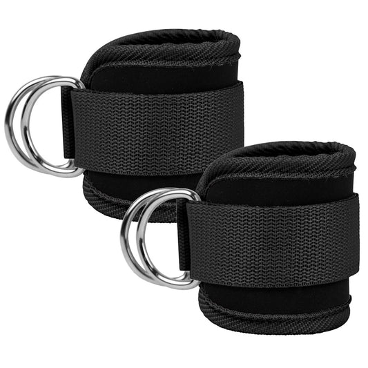 EastyGold Ankle Straps Ankle Resistance Bands Wrist Cuffs Padded Straps Adjustable Fitness Glute Kickback D-Ring for Cable Machine Gym Foot Leg Training Brace Support 1 Pair